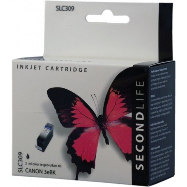 SecondLife inkt cartridge zwart voor Canon BCI-3eBK