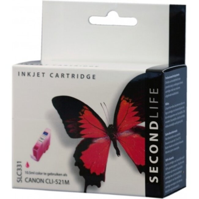 SecondLife inkt cartridge magenta voor Canon CLI-521M