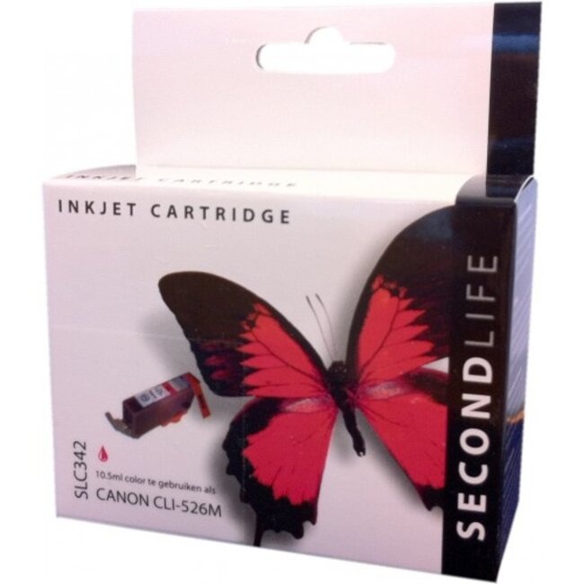 SecondLife inkt cartridge magenta voor Canon CLI-526M