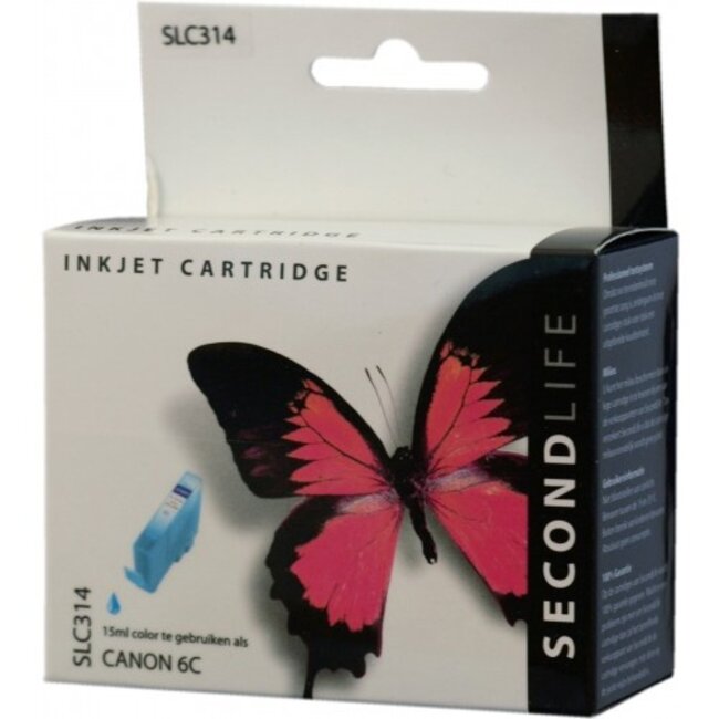 SecondLife inkt cartridge cyaan voor Canon BCI-3C XL en BCI-6C XL