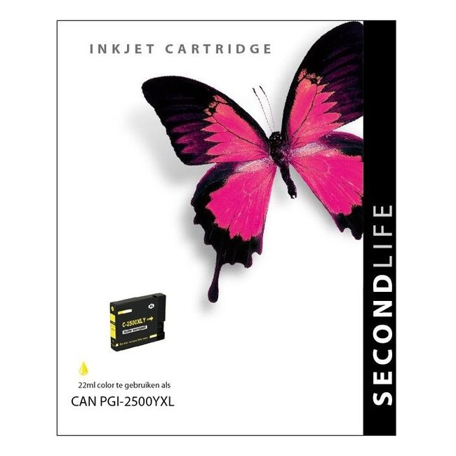 SecondLife inkt cartridge geel voor Canon PGI-2500XL Y