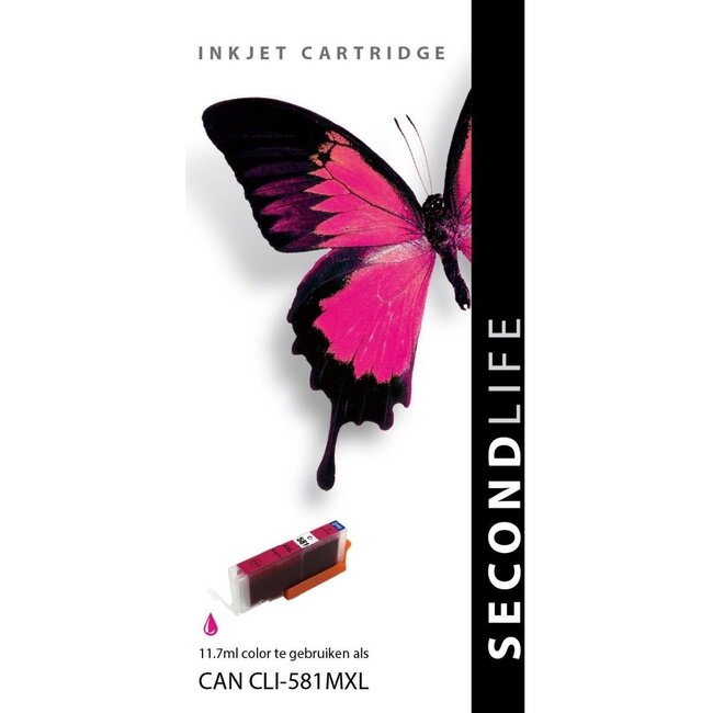 SecondLife inkt cartridge magenta voor Canon CLI-581M XL