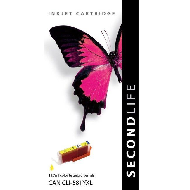 SecondLife inkt cartridge geel voor Canon CLI-581Y XL
