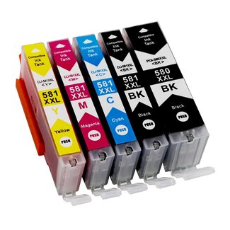 SecondLife Inkjets SecondLife Multipack inkt cartridges voor Canon PGI-580 en CLI-581