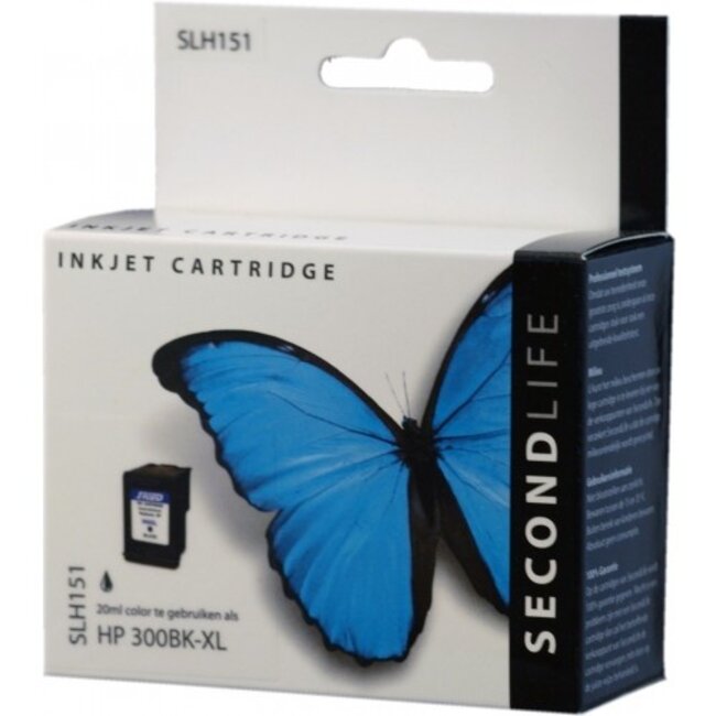 SecondLife inkt cartridge zwart voor HP type HP 300 XL
