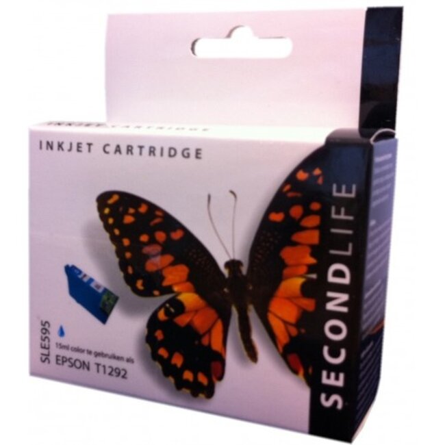 SecondLife inkt cartridge cyaan voor Epson T1292