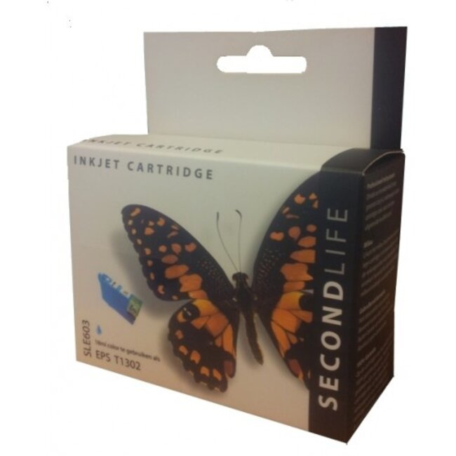 SecondLife inkt cartridge cyaan voor Epson T1302