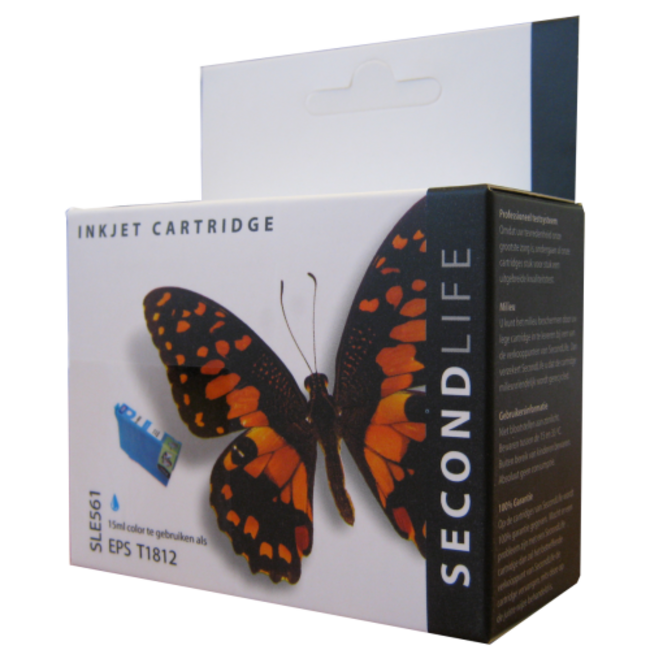 SecondLife inkt cartridge cyaan voor Epson T1812 (18 XL)