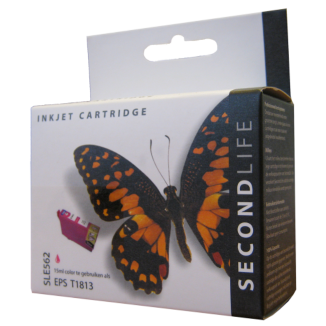 SecondLife inkt cartridge magenta voor Epson T1813 (18 XL)