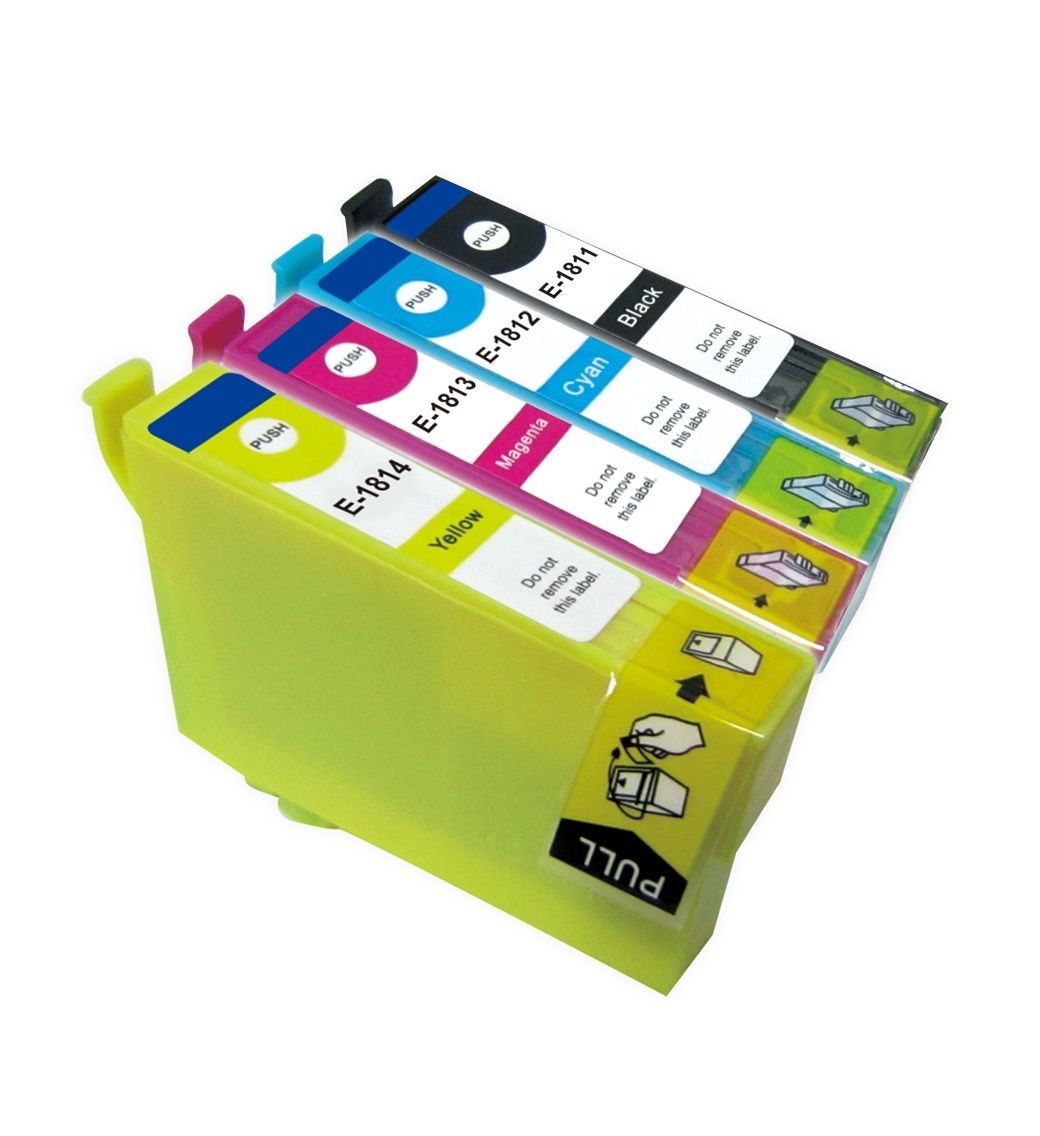 SecondLife Multipack inkt cartridges T1816 voor Epson T1811, T1812, T1813 en T1814 (18 XL) | SecondLife Inkjets