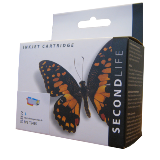 SecondLife inkt cartridge licht cyaan voor Epson T2435 (24 XL)