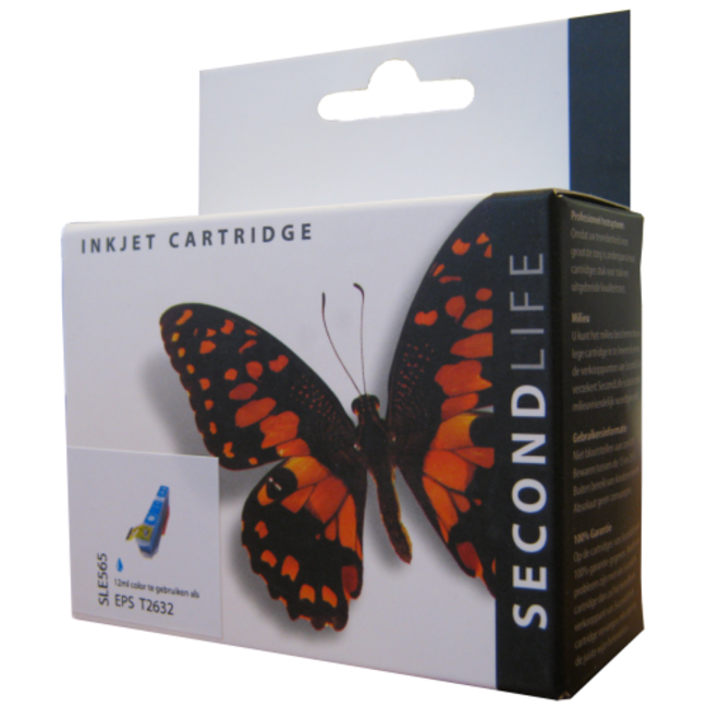 SecondLife inkt cartridge cyaan voor Epson T2632 (26 XL)