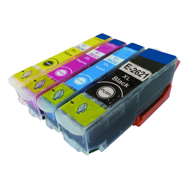 SecondLife Multipack inkt cartridges T2616 voor Epson T2621, T2632, T2633 en T2634 (26 XL)