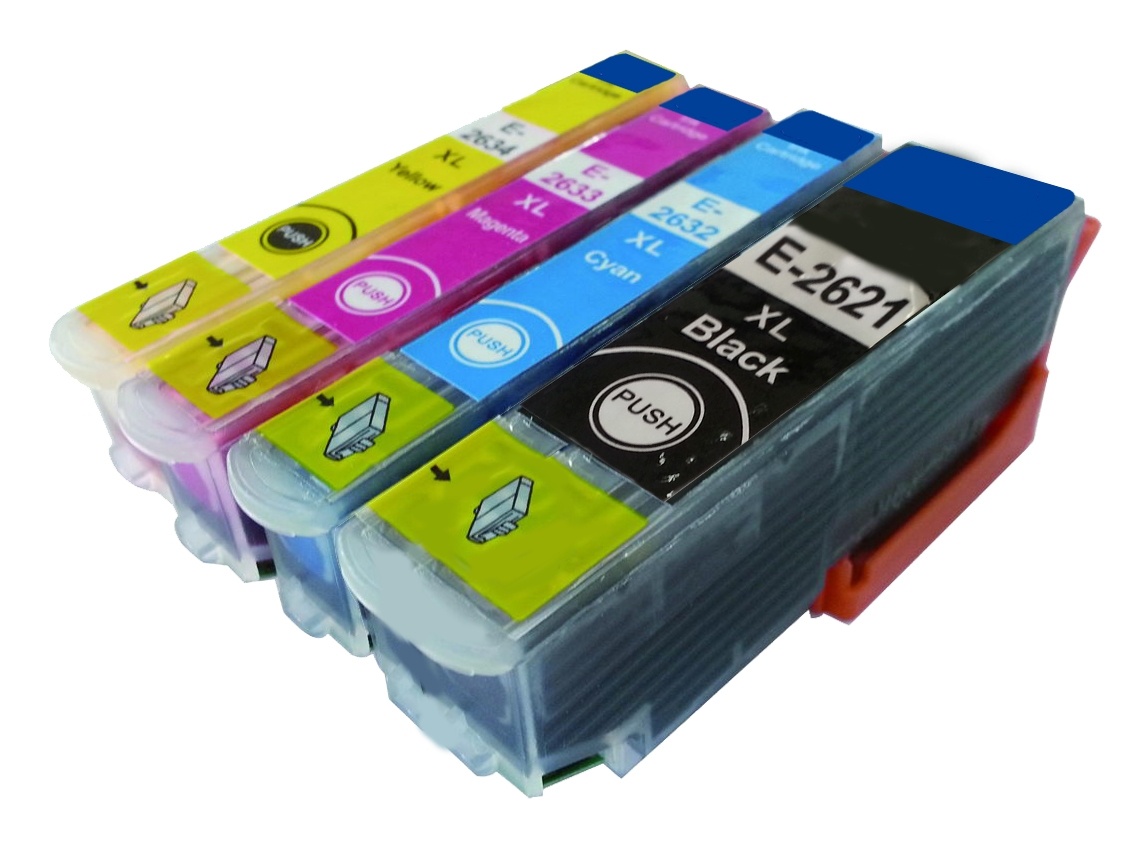 SecondLife Multipack inkt cartridges T2616 voor Epson T2621, T2632, T2633 en T2634 (26 XL) | SecondLife Inkjets