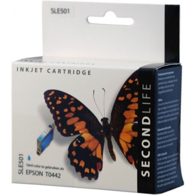 SecondLife inkt cartridge cyaan voor Epson T0442