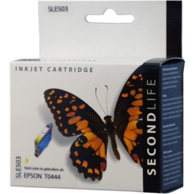 SecondLife inkt cartridge geel voor Epson T0444