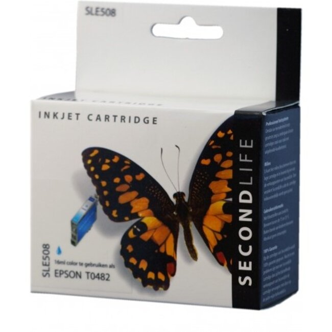 SecondLife inkt cartridge cyaan voor Epson T0482
