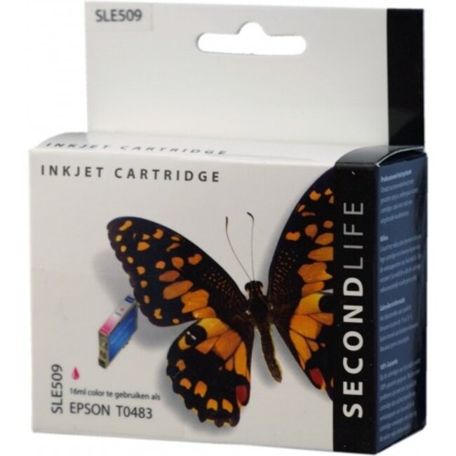SecondLife inkt cartridge magenta voor Epson T0483