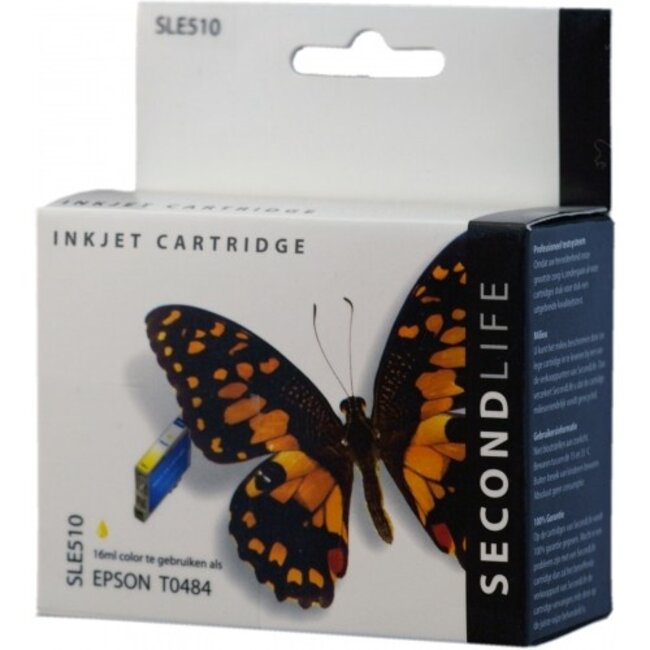 SecondLife inkt cartridge geel voor Epson T0484