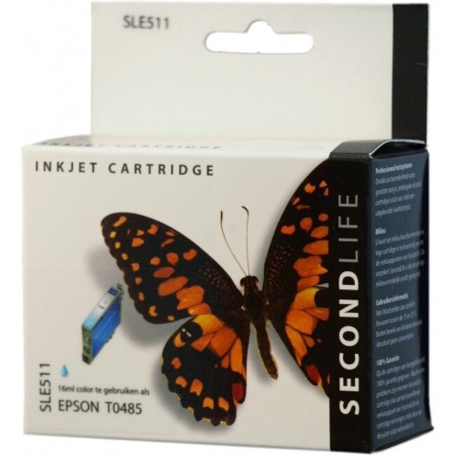 SecondLife inkt cartridge licht cyaan voor Epson T0485