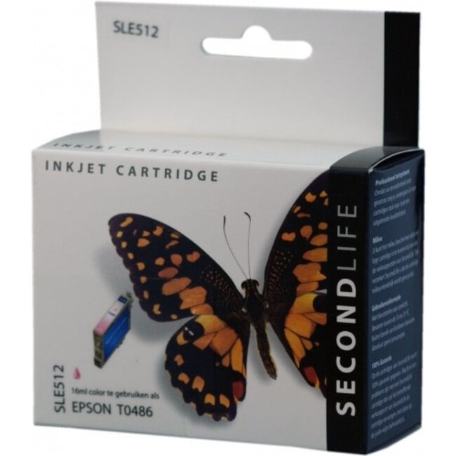 SecondLife inkt cartridge licht magenta voor Epson T0486