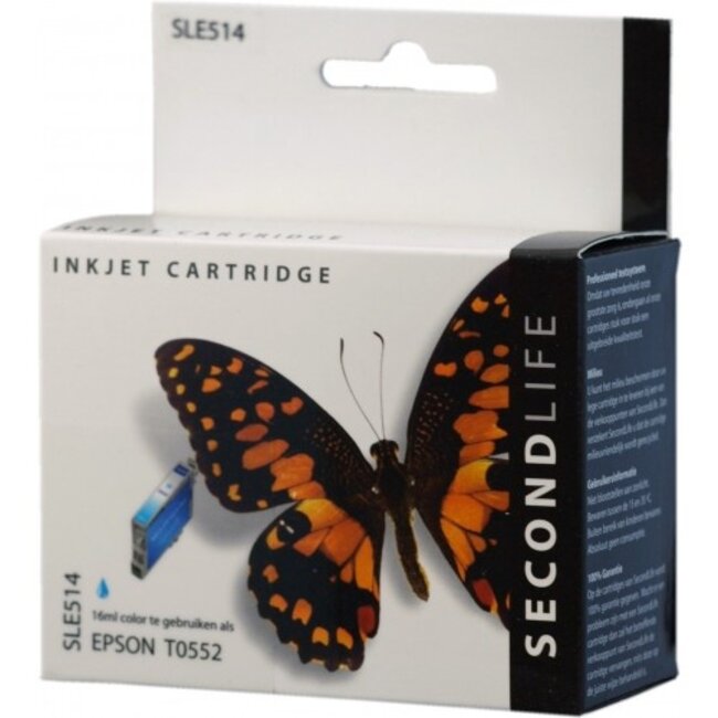 SecondLife inkt cartridge cyaan voor Epson T0552