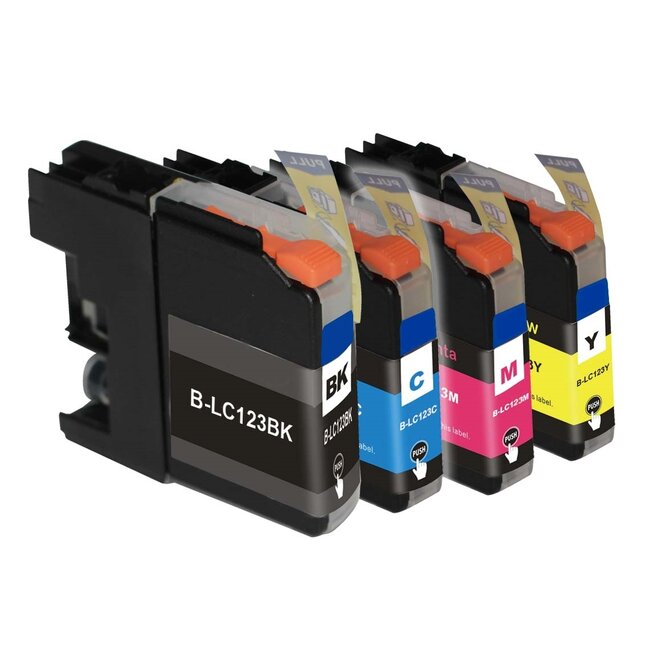 SecondLife Multipack inkt cartridges voor Brother LC-123 serie