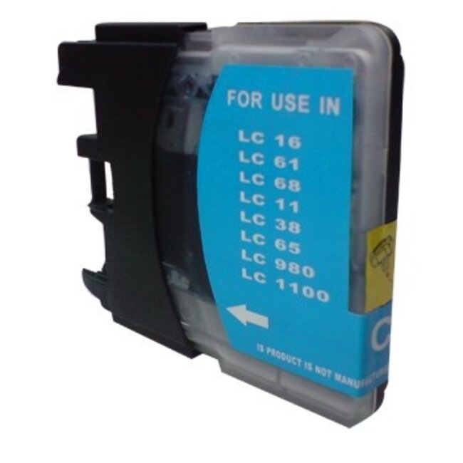 SecondLife inkt cartridge cyaan voor Brother LC-980C en LC1100C