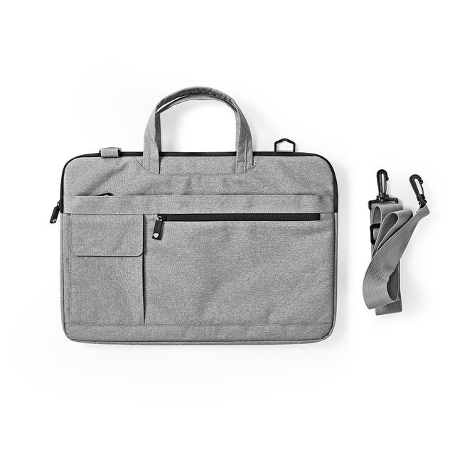 Nedis notebooktas met schouderriem en opbergvakken voor 15 inch t/m 16 inch notebooks / grijs