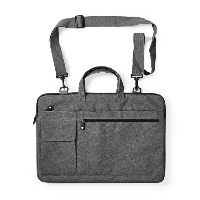 Nedis notebooktas met schouderriem en opbergvakken voor 17 inch t/m 18 inch notebooks / zwart