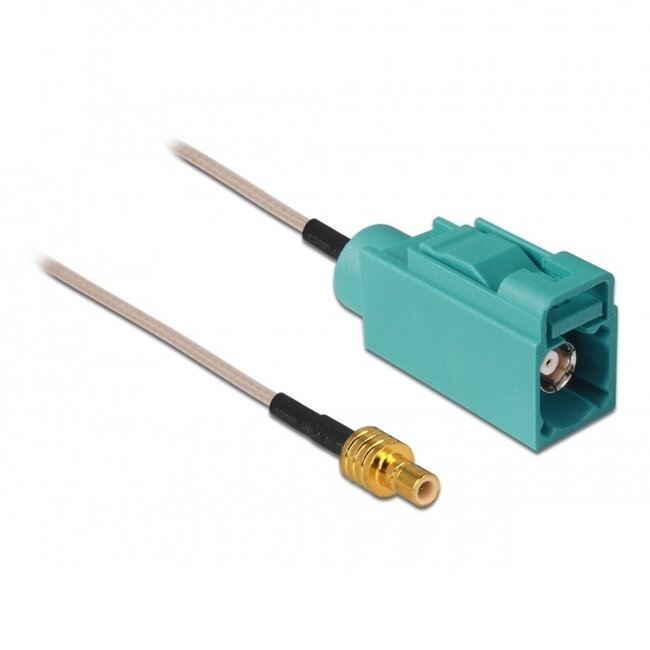 Fakra Z (v) - SMB (v) adapter kabel - RG316 - 50 Ohm / transparant - 5 meter