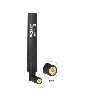 DeLOCK GSM (2G) en UMTS (3G) antenne - omnidirectioneel - SMA (m) - 1-3,5 dBi / zwart