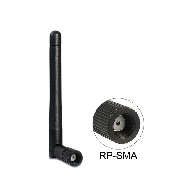 WLAN IEEE 802.11 ac/a/b/g/n Antenne met SMA-RP (m) connector - 2 dBi