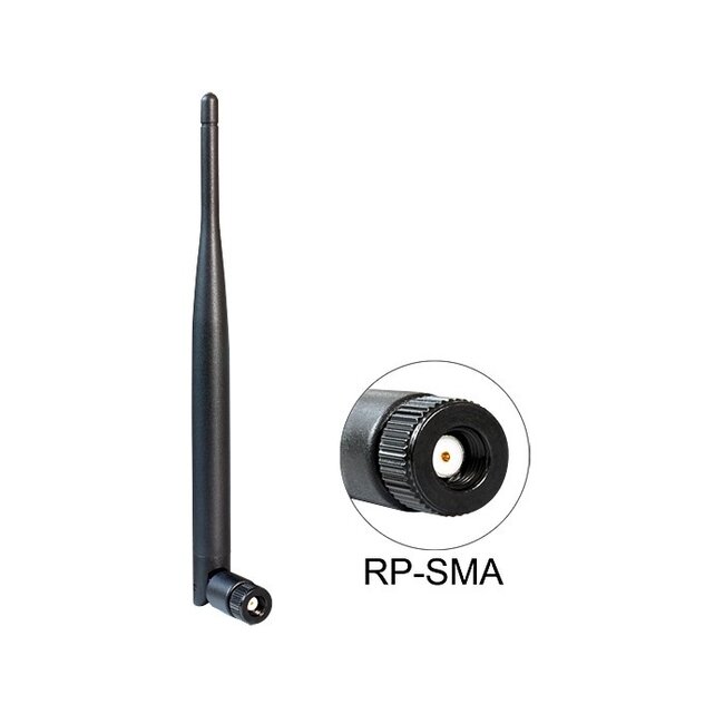 WLAN IEEE 802.11 ac/a/b/g/n Antenne met SMA-RP (m) connector - 5 dBi