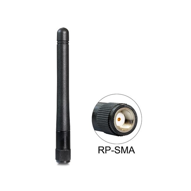 Waterproof WLAN IEEE 802.11 ac/a/b/g/n Antenne met SMA-RP (m) connector - 2 dBi