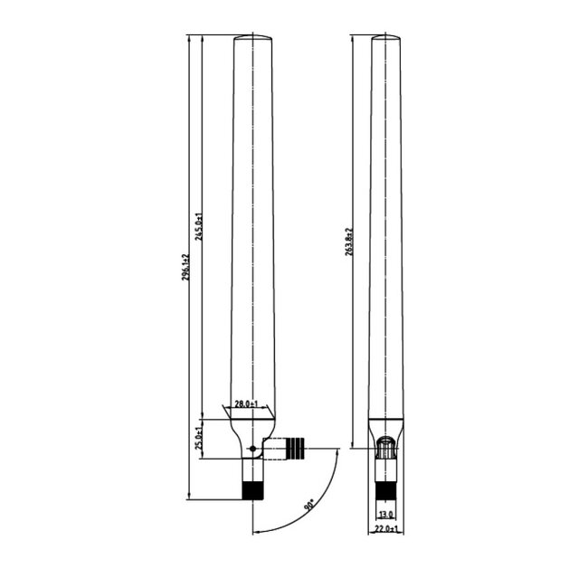 LTE (4G) antenne - omnidirectioneel - SMA (m) - 0,1-4,5 dBi / zwart