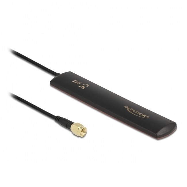 DeLOCK LTE antenne met SMA (m) connector - 3 dBi / zwart - 3 meter