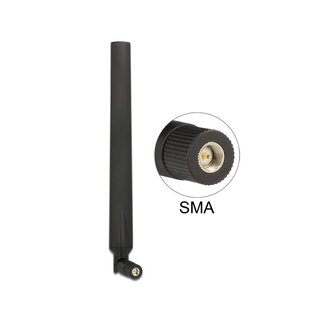 DeLOCK LTE (4G) antenne - omnidirectioneel - SMA (m) - 0-4 dBi / zwart