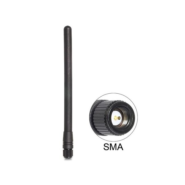 DeLOCK ZigBee 868 MHz antenne met SMA (m) connector - 2 dBi / zwart