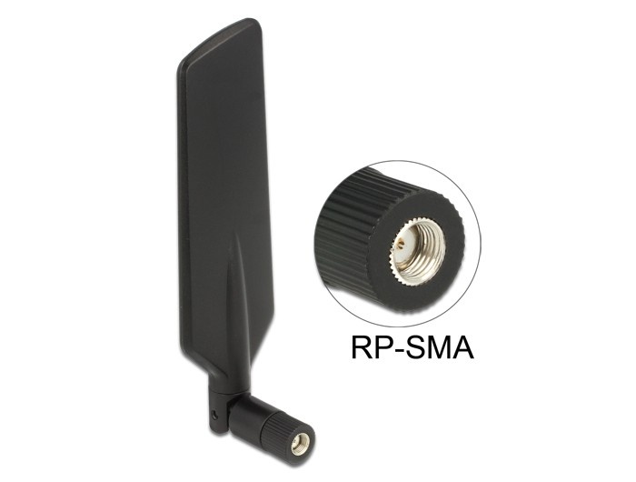 LTE WLAN Dual Band Antenne met SMA-RP (m) connector - 1 - 4 dBi - zwart