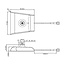 Witte standaard voor 1 SMA antenne - 1 meter