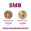SMB (m) - F (m) adapter - RG316 - 50 Ohm / transparant - 0,25 meter