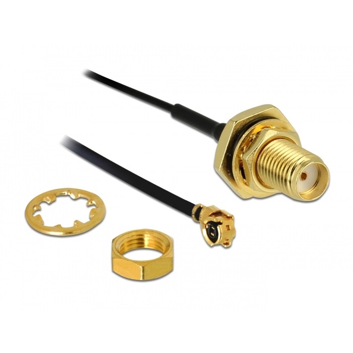 DeLOCK Waterproof SMA (v) - MHF IPEX (v) kabel - U.FL-LP-068 - 0,20 meter