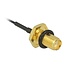 MHF I (v) - SMA (v) kabel met afdichtring - Micro Coax (1,13 mm) - 50 Ohm / zwart - 0,20 meter