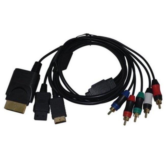 3-in-1 Component AV kabel voor XBOX 360, Wii en PlayStation 2 en 3 - 1,8 meter