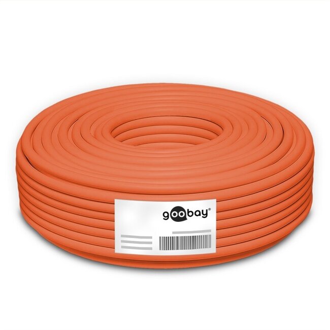 S/FTP CAT7a 10 Gigabit 1000 MHz netwerkkabel met vaste aders - AWG23 - LSZH / oranje - 100 meter