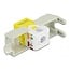 UTP CAT6 Gigabit Keystone module RJ45 - LSA (toolless) / geel/grijs