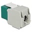 UTP CAT6 Gigabit Keystone module RJ45 - LSA (toolless) / groen/grijs