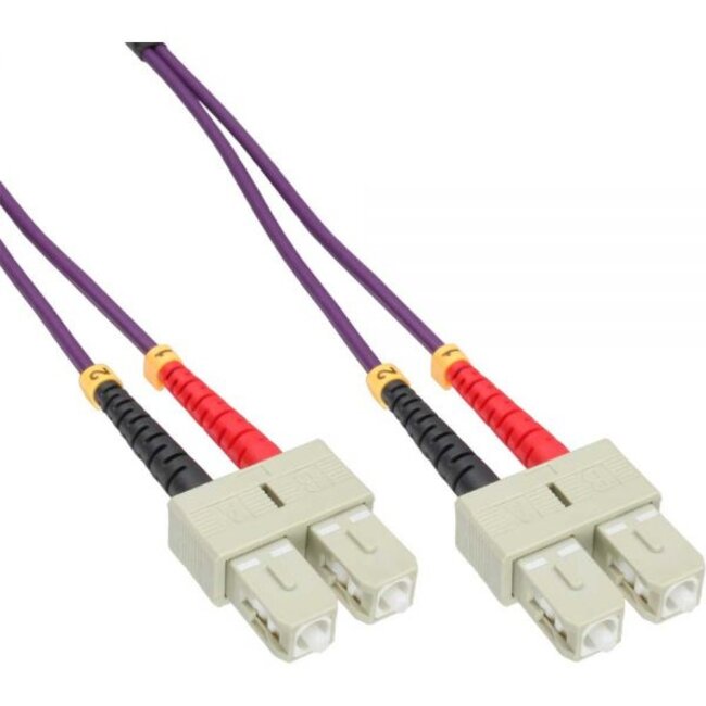 SC Duplex Optical Fiber Patch kabel - Multi Mode OM4 - 0,50 meter