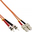 SC - ST Duplex Optical Fiber Patch kabel - Multi Mode OM1 - oranje / LSZH - 0,50 meter